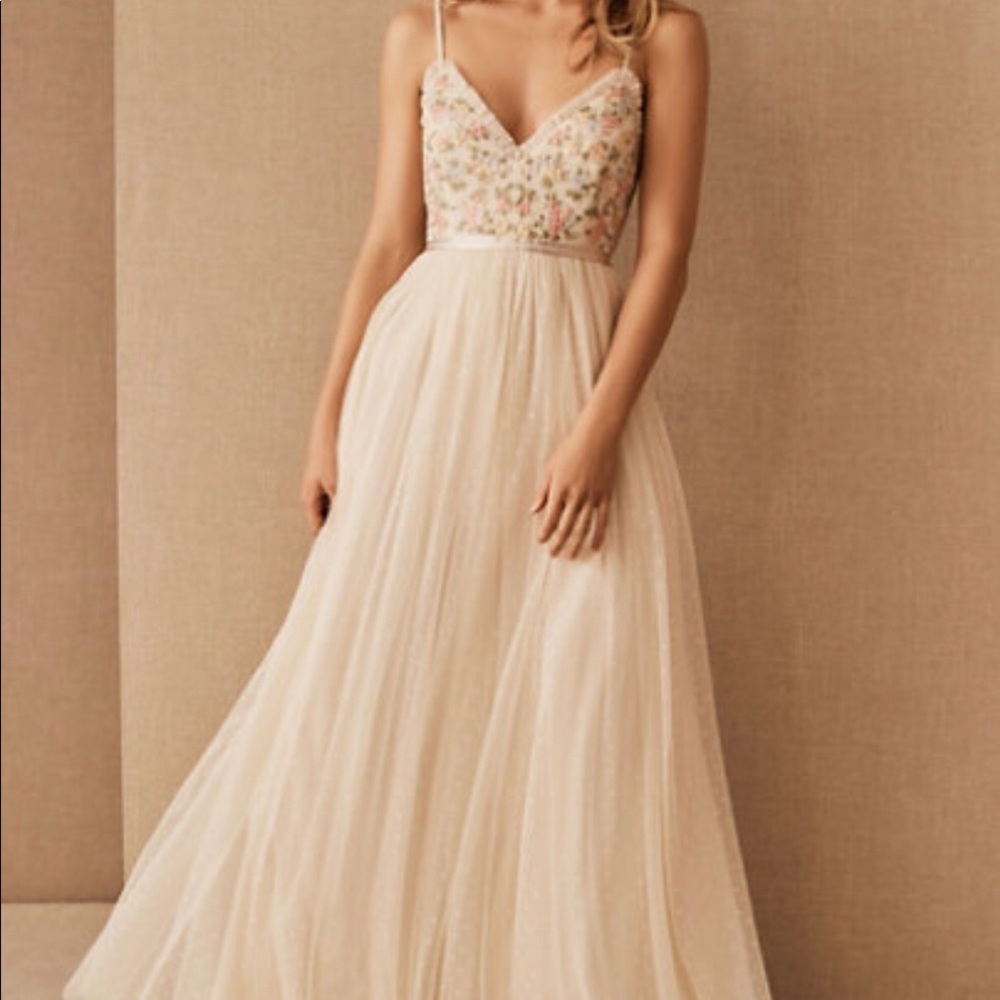 BHLDN Needle & Thread Emma Ditsy Maxi Gown